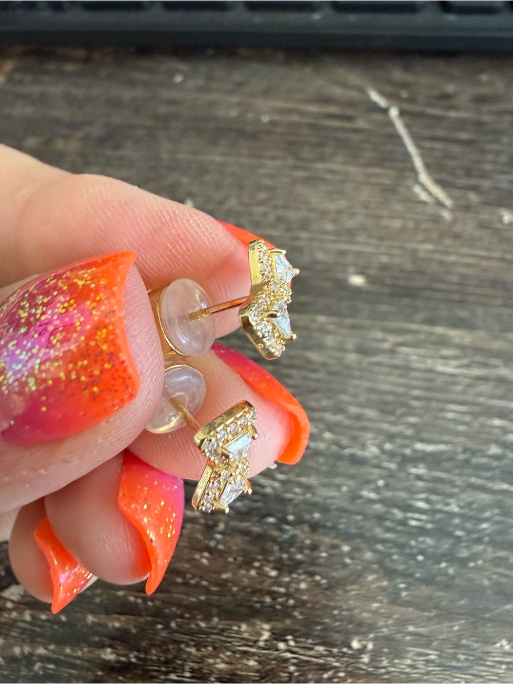 By Alexa Rae Little Bow Stud Earrings - Gold - Picture 2 of 2